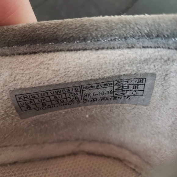 Vionic Women's 8 Kristi Grey Suede Slip On Shoes Comfort Loafers Orthopedic - Picture 5 of 9